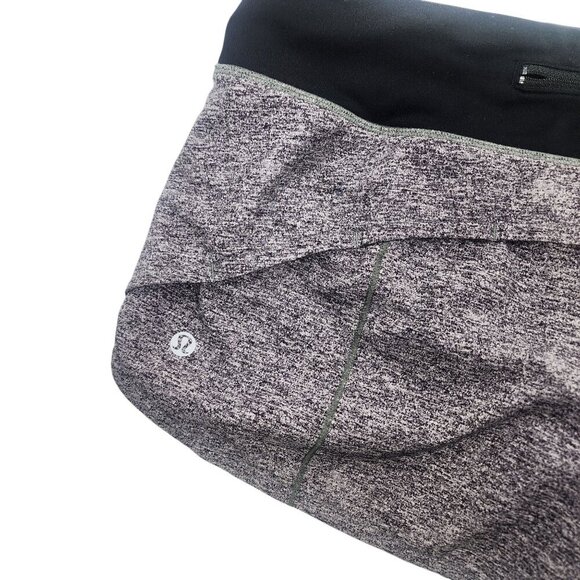 Lululemon Speed Up High-Rise Lined Shorts 2.5" Women's Size 10 Black and Gray - Picture 3 of 6